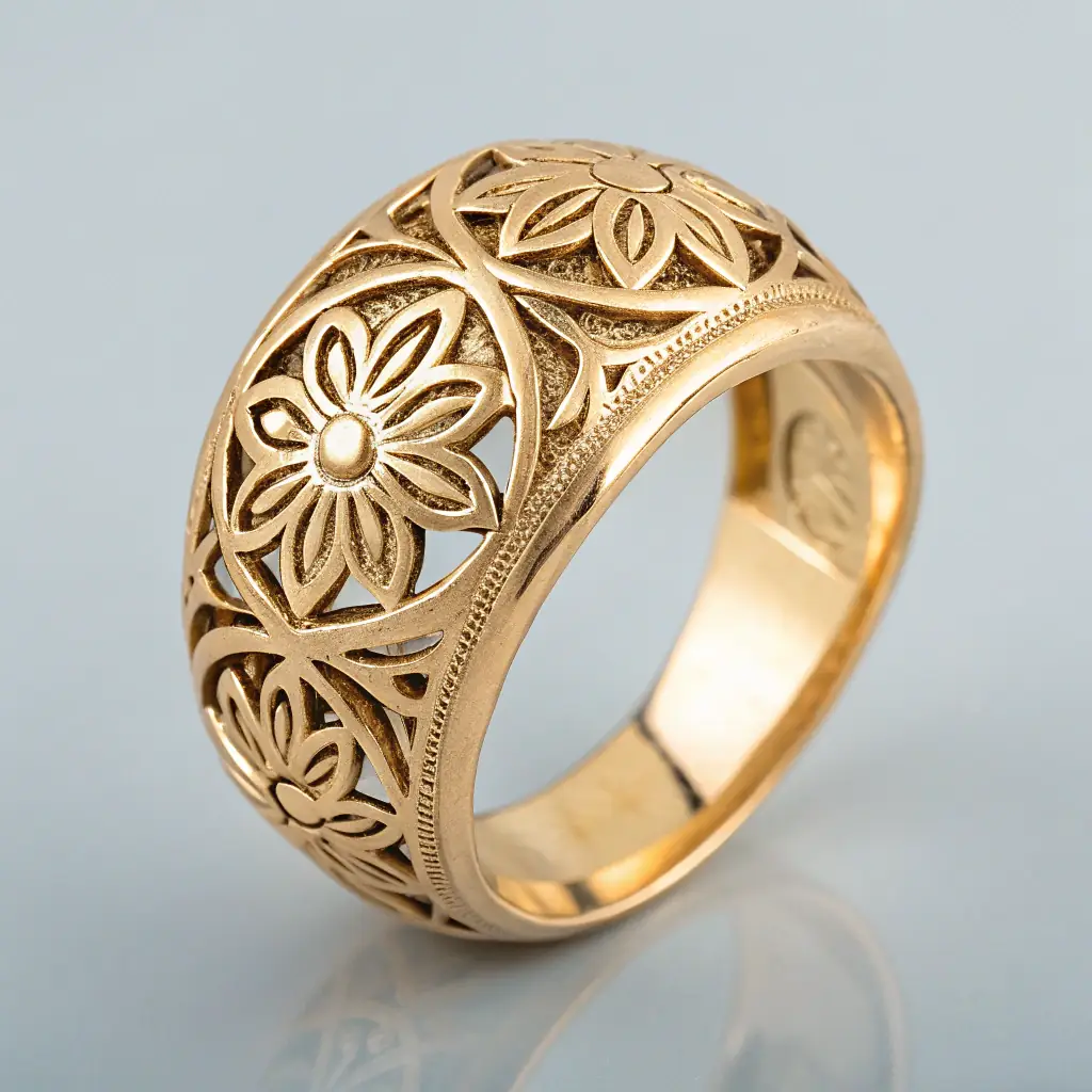 Nature-Inspired Leaf Ring
